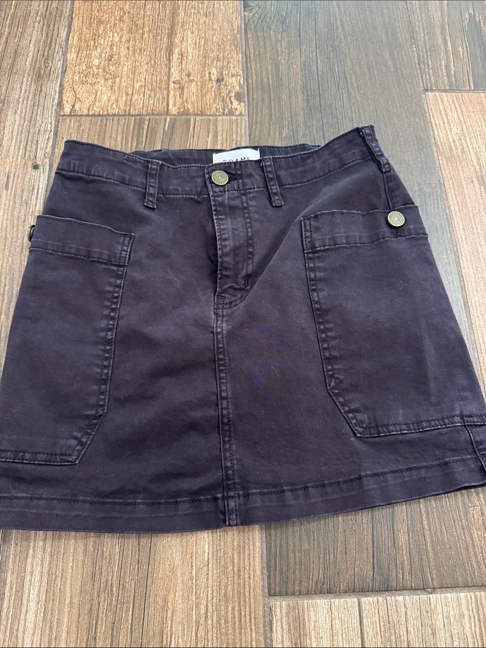 Frame Denim Deep Purple Utility Mini Skirt size 26